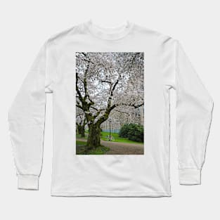 Campus Cherry Blossoms Long Sleeve T-Shirt